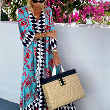 Load image into Gallery viewer, Bohemian summer vacation print maxi dress
