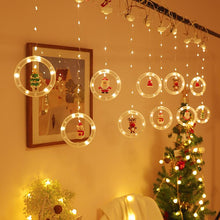 Load image into Gallery viewer, Christmas lights string Santa cartoon curtain lights LED lights room window decoration
