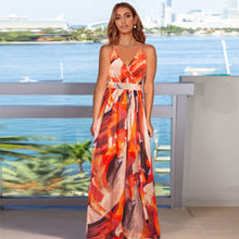 Load image into Gallery viewer, Floral Sling Long Dress Fashion Slim Fit Slim Dress
