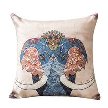 Load image into Gallery viewer, Retro Nostalgic National Style Pillow Sofa Cushion Cover National Style Abstract Elephant Bedroom Cartoon Pillowcase Cover
