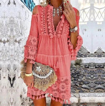 Load image into Gallery viewer, Spring and Summer New 7 Colors Boho Dress Ladies Fashion Sweet Lady Dress Plus Size S-5XL
