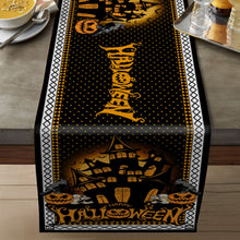 Load image into Gallery viewer, Halloween table flag bat ghost dwarf linen tablecloth
