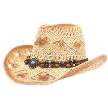 Load image into Gallery viewer, New scenic outdoor beach  cowboy hat sun-proof straw hat jazz hat

