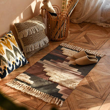 Load image into Gallery viewer, Nordic style cotton tassel woven floor mats Bedroom bedside mats Simple modern carpets
