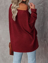 Load image into Gallery viewer, New knitted bat long-sleeved solid color top women&#39;s
