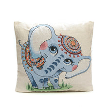 Load image into Gallery viewer, Elephant double-sided cushion cover ethnic style embroidered backrest sofa cushion pillowcase
