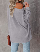 Load image into Gallery viewer, New knitted bat long-sleeved solid color top women&#39;s
