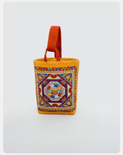 Load image into Gallery viewer, National Style Portable Walking Bucket Bag Wrist Mobile Phone Storage Small Cloth Bag
