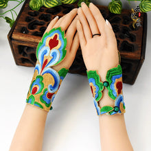 Load image into Gallery viewer, Wristband Antique Thin Section Embroidered Wrist Cover Women's Decorative Half Finger Embroidered Gloves
