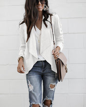 Load image into Gallery viewer, Autumn/Winter new lapel solid color imitation deerskin midi length casual women's jacket
