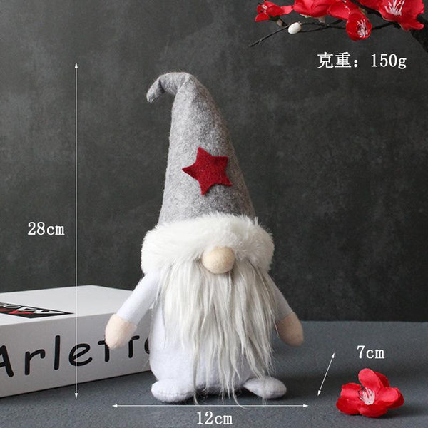 Hooded faceless doll dwarf Santa Claus plush doll decorative ornaments