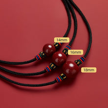 Load image into Gallery viewer, Cinnabar rough transporter beads amethyst sand pendant men&#39;s and women&#39;s necklace fashion collarbone chain Honmei year jewelry gift
