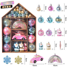 Load image into Gallery viewer, House painting Christmas plating package Christmas tree ornaments Christmas ball set
