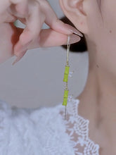 Load image into Gallery viewer, Bamboo Tassel Earrings Female Niche Design Sense National Style Retro Earrings

