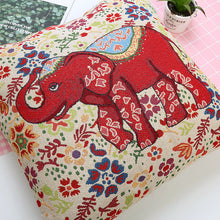 Load image into Gallery viewer, Elephant double-sided cushion cover ethnic style embroidered backrest sofa cushion pillowcase
