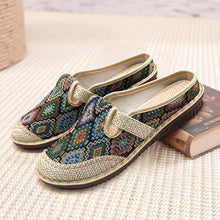 Load image into Gallery viewer, Women&#39;s New Ethnic Style Half Slippers Linen Casual Fisherman&#39;s Shoes Soft Soled Mother&#39;s Shoes
