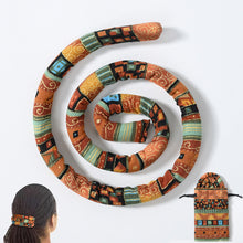 Load image into Gallery viewer, Bendable Headband Ethnic Style Wire Hair Rope Set High Ponytail Screw Lock Colorful Dirty Braid Long Hair Dreadlock
