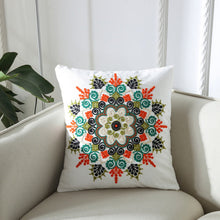 Load image into Gallery viewer, Towel embroidered cushion cover pillow cover 45x45 cotton canvas backrest sofa fresh Nordic fashion
