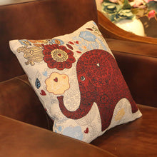 Load image into Gallery viewer, Ethnic style elephant pillowcase double-sided embroidered pillowcase sofa cushion
