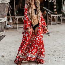 Load image into Gallery viewer, New Women&#39;s Sexy Long Sleeve Mid Length Boho Print Dress
