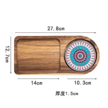 Load image into Gallery viewer, Solid Wood Tray, Water Cup, Plate, Vintage Bread, Dim Sum, Dessert Storage, Breakfast and Small Plate
