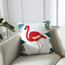 Load image into Gallery viewer, Towel embroidered cushion cover pillow cover 45x45 cotton canvas backrest sofa fresh Nordic fashion
