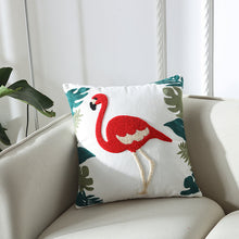 Load image into Gallery viewer, Towel embroidered cushion cover pillow cover 45x45 cotton canvas backrest sofa fresh Nordic fashion
