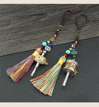 Load image into Gallery viewer, Tibetan Six-character Motto, Prayer Cylinder, Car Pendant, Wheel Turning, Charm, Car Interior Mirror, Men&#39;s and Women&#39;s Hanging Ornaments
