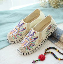 Load image into Gallery viewer, Spring Women&#39;s Round Toe Cloth Shoes Flower Flat Bottom Ancient Costume shoes
