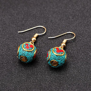 Nepalese style simple earrings