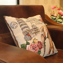 Load image into Gallery viewer, Ethnic style elephant pillowcase double-sided embroidered pillowcase sofa cushion
