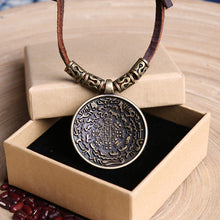 Load image into Gallery viewer, Ethnic Style Retro Round Twelve Zodiac Sweater Chain Art Versatile Necklace Pendant Fashion Pendant Accessories
