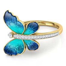 Load image into Gallery viewer, New creative butterfly ring fashion insect ladies personality ring
