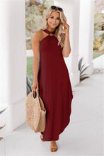 Load image into Gallery viewer, Off Shoulder Casual Comfortable Halter Long Pocket Dress
