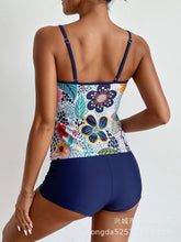 Load image into Gallery viewer, Doll Sleeve Split Fringe Three-Point One Size Swimsuit
