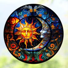 Load image into Gallery viewer, Sun Moon Window Decoration Colorful Moon Star Sun Baffle Pendant Window Decor
