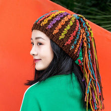 Load image into Gallery viewer, Fashion woolen hat female reggae dirty braids warm hip-hop knitted hat wig hat personality funny
