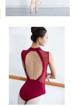Load image into Gallery viewer, Dance training suit female adult ballet black backless gymnastics body suit dancing suit performance dance suit
