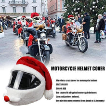 Load image into Gallery viewer, Motorcycle helmet christmas hat outdoor crazy funny santa claus motorcycle helmet cover christmas
