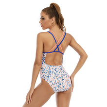 Load image into Gallery viewer, Floral Beautiful Back Ladies Sports One Piece Swimsuit Hot Spring Swimsuit
