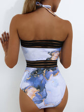 Load image into Gallery viewer, Halter Waist Web Print One Piece Ladies Swimsuit
