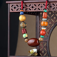 Load image into Gallery viewer, Ethnic style original Handmade Tibetan Jewelry Necklace Vintage multi treasure ceramic beads versatile short collarbone neck chain
