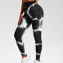 Load image into Gallery viewer, Seamless Yoga Pants High Waist Hip Lift Bottom Thread Tie Dye Sports Fitness Pants Women
