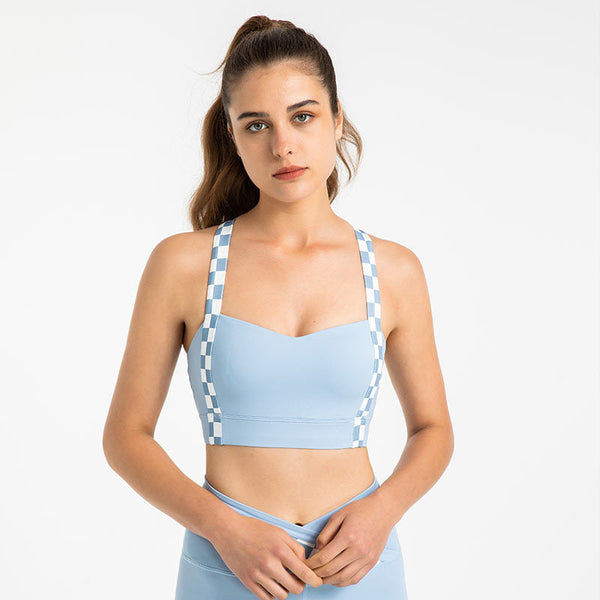 High strength professional sports underwear women's shockproof running gathered and shaped anti sag shock absorbing bra fitness vest