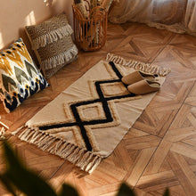 Load image into Gallery viewer, Nordic style cotton tassel woven floor mats Bedroom bedside mats Simple modern carpets
