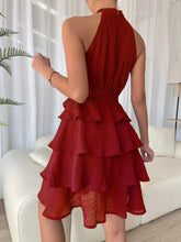Load image into Gallery viewer, Women&#39;s panels sleeveless ruffled dresses
