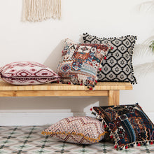 Load image into Gallery viewer, Moroccan flower hairball geometric throw pillow cushion pillowcase
