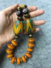 Load image into Gallery viewer, Nepali handmade Tibetan jewelry, vintage ethnic style, trendy fashion, exaggerated large necklace
