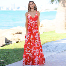 Load image into Gallery viewer, Floral Sling Long Dress Fashion Slim Fit Slim Dress
