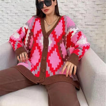 Load image into Gallery viewer, Autumn and winter new women&#39;s knitted cardigan loose sweater coat sweater cardigan
